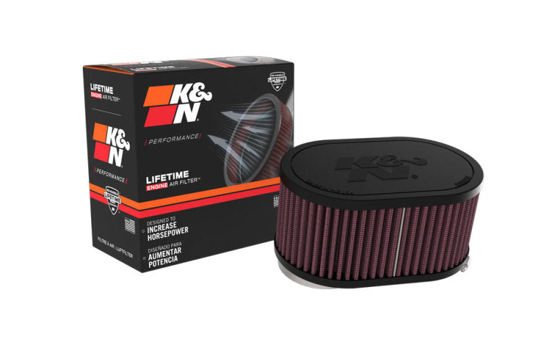 K&amp;N 2-1/8in DUAL FLG 6-1/4 X 4inOD 3inH Universal Clamp-On Air Filter