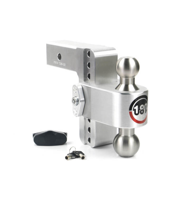 Weigh Safe 180 Hitch 6in Drop Hitch &amp; 2.5in Shank (10K/18.5K GTWR) - Aluminum