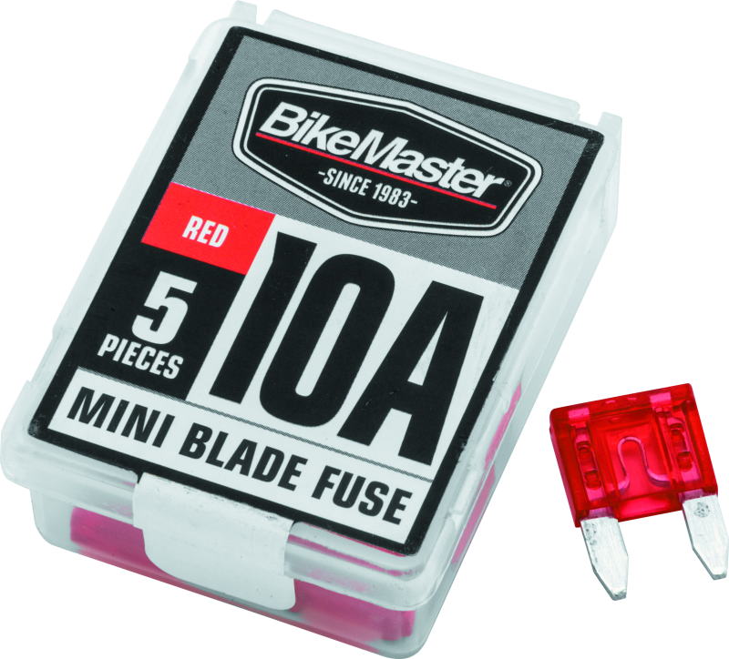 BikeMaster 5Piece 10A Replacement Mini Blade Fuse