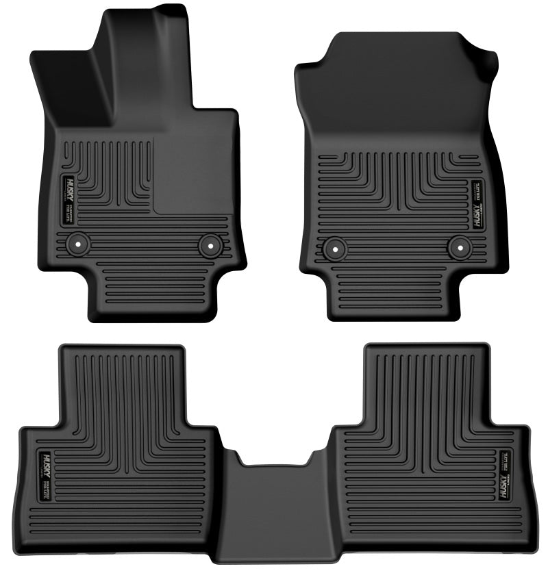 Husky Liners 22-23 Lexus NX250/NX350 Weatherbeater Black Front &amp; 2nd Seat Floor Liners