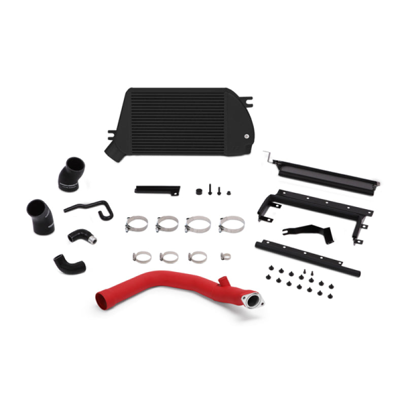 Mishimoto 2015 Subaru WRX Top-Mount Intercooler Kit - Powder Coated Black &amp; Wrinkle Red Pipes