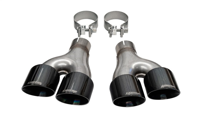 Corsa 2011-2021 Jeep Grand Cherokee Twin 2.5in Inlet / 4in Outlet Black PVD Pro-Series Tip Kit