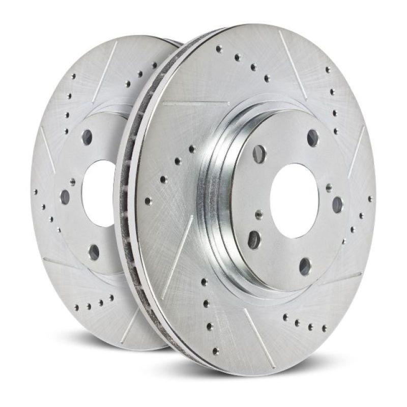 Power Stop 16-18 Cadillac ATS Rear Evolution Drilled &amp; Slotted Rotors - Pair