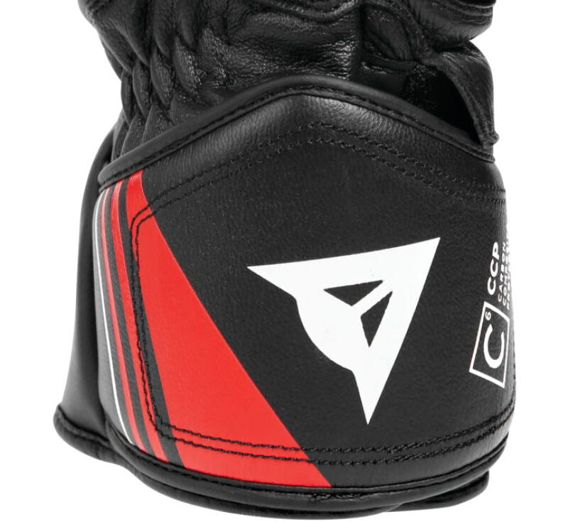 Dainese Druid 4 Leather Gloves Black/Lava-Red/White - Small