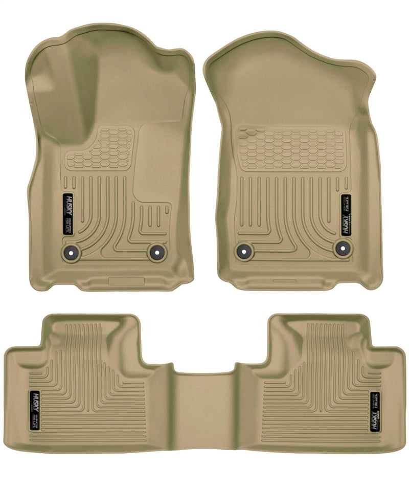 Husky Liners 16-22 Dodge Durango Weatherbeater Tan Front &amp; 2nd Seat Floor Liners