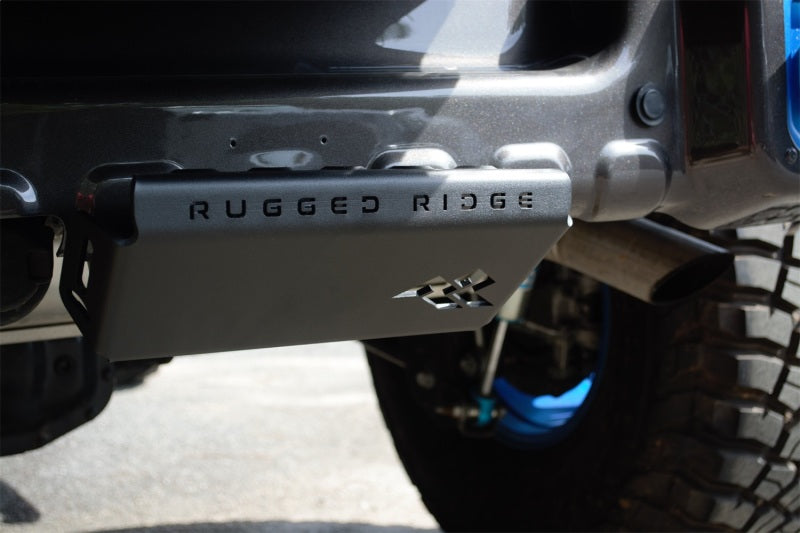 Rugged Ridge 07-23 Jeep Wrangler JK/JKU/JL/JLU &amp; 20-23 Gladiator Hitch Skid Plate 2in. Rec - Tex Blk