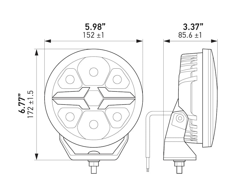 Hella Blade 6in LED Driving Lamp - (Set of 2)