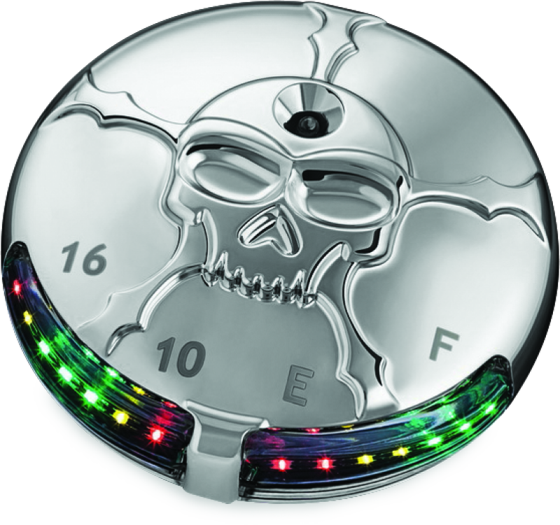 Kuryakyn Zombie Fuel &amp; Battery Gauge Chrome