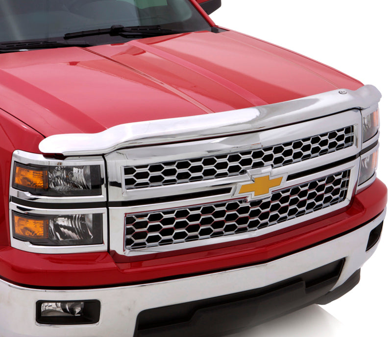 AVS 03-06 Chevy Avalanche (w/o Body Hardware) High Profile Hood Shield - Chrome