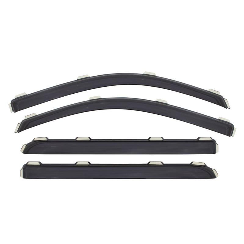 AVS 08-14 Jeep Liberty Ventvisor In-Channel Front &amp; Rear Window Deflectors 4pc - Smoke