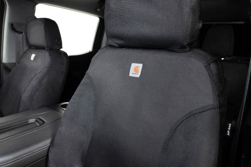 Covercraft 19-24 Chevrolet Silverado Carhartt Super Dux SeatSaverFront Row Seat Covers - Blk
