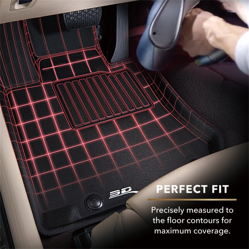 3D MAXpider 2024 Tesla Model 3 Kagu 1st &amp; 2nd Row Floormat - Black