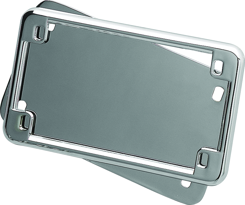 Kuryakyn License Frame &amp; Backing Plate Set 4in X 7in Chrome