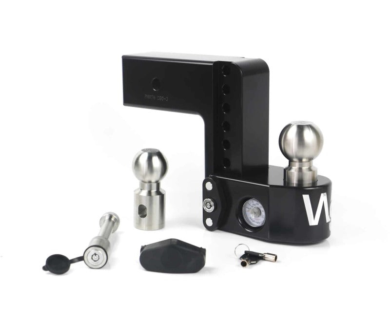 Weigh Safe 6in Drop Hitch w/Built-in Scale &amp; 3in Shank (8K/21K GTWR) w/WS05 - Black Cerakote