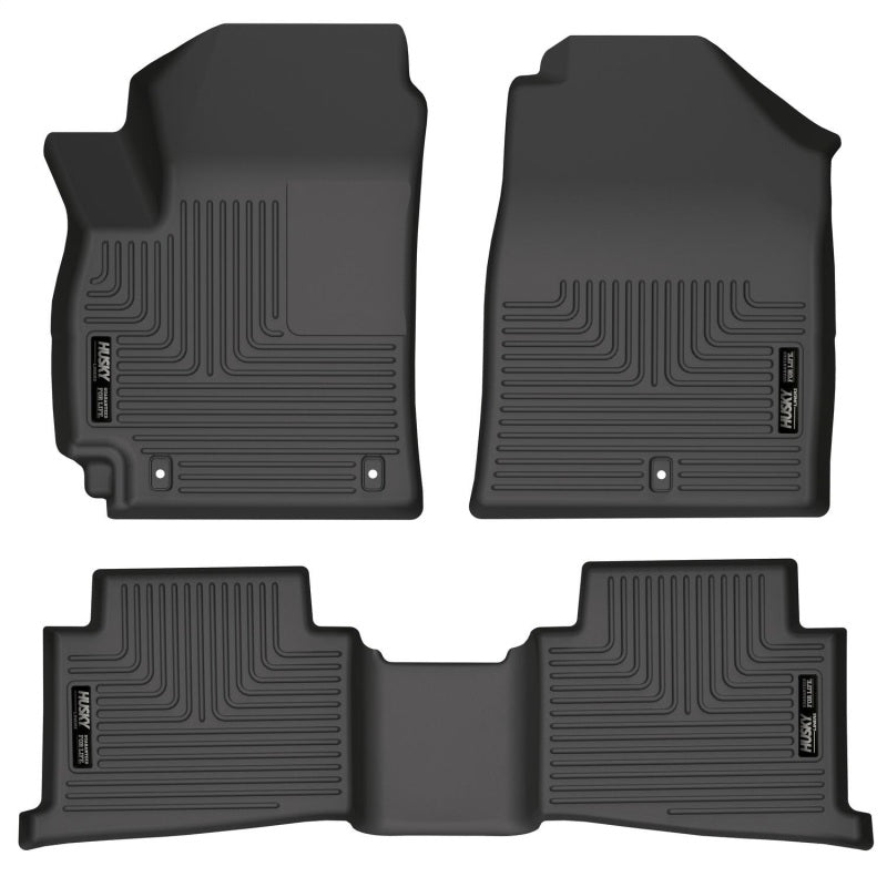 Husky Liners 21-22 Kia Seltos WeatherBeater Front &amp; 2nd Seat Floor Liners - Black