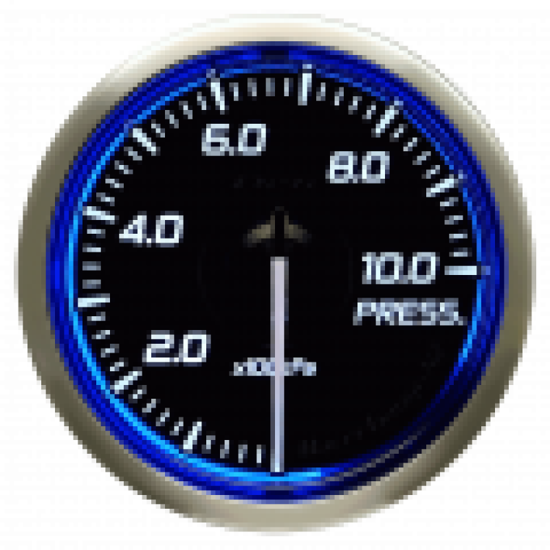 DEFI Racer Pressure Gauge N2 52mm 0-1000 kPa (US) Blue