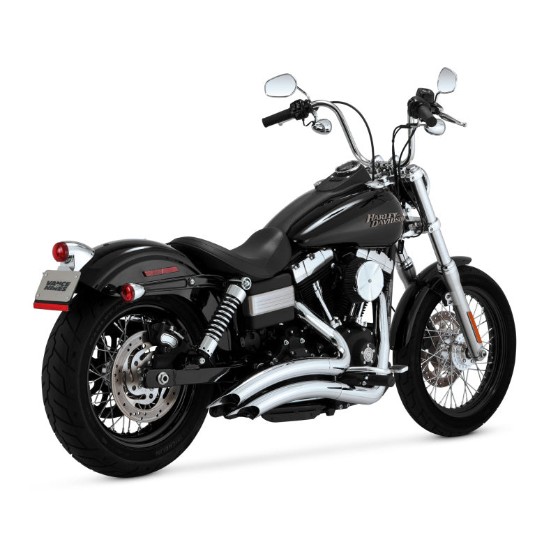 Vance &amp; Hines HD Dyna 06-17 Big Radius 2-2 Chrome PCX Full System Exhaust