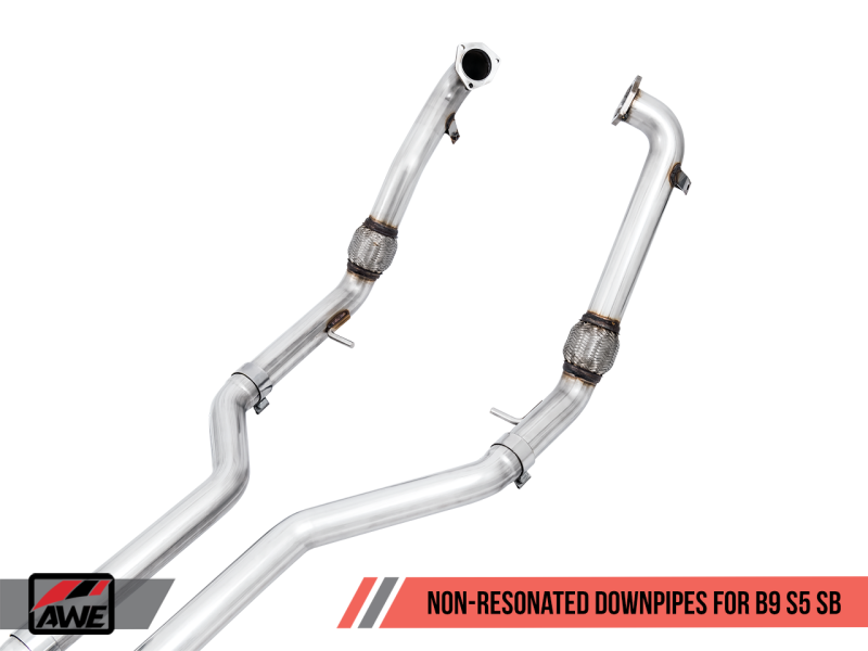 AWE Tuning Audi B9 S5 Sportback SwitchPath Exhaust - Non-Resonated (Black 102mm Tips)