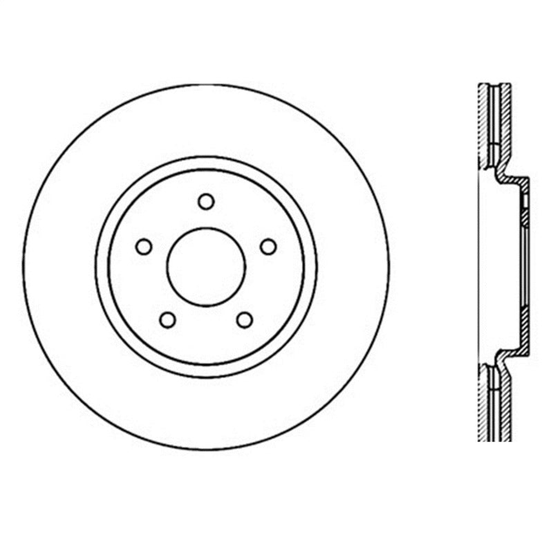 StopTech Infiniti G37 / Nissan 370Z SportStop Slotted &amp; Drilled Front Left Rotor