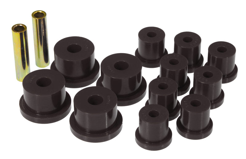 Prothane 64-73 Ford Mustang Rear Spring &amp; 1/2in Shackle Bushings - Black