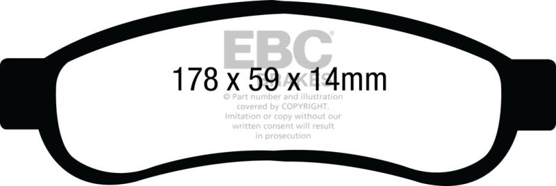 EBC 08-10 Ford F250 (inc Super Duty) 5.4 (2WD) Yellowstuff Rear Brake Pads