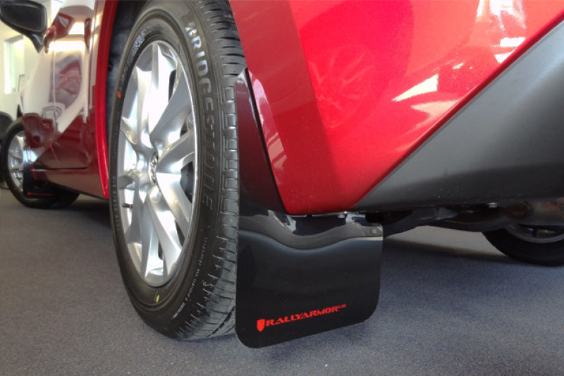 Rally Armor 14-18 Mazda3/Speed3 Black UR Mud Flap w/ Red Logo