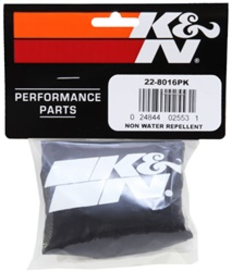 K&amp;N Universal Precharger Round Straight Air Filter Wrap Black