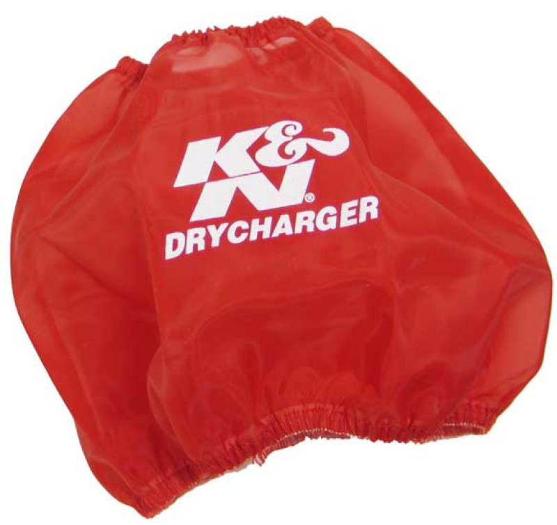 K&amp;N Round Tapered Drycharger Air Filter Wrap Red 7.5in Base ID / 4.5in Top ID / 6in Height