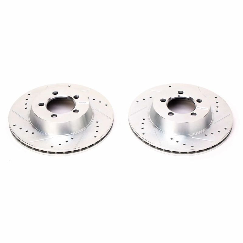 Power Stop 67-72 Dodge Dart Front Evolution Drilled &amp; Slotted Rotors - Pair