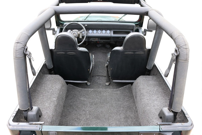 BedRug 87-95 Jeep YJ Rear Kit 4pc Cargo Kit (Incl Tailgate &amp; Cargo Liner)