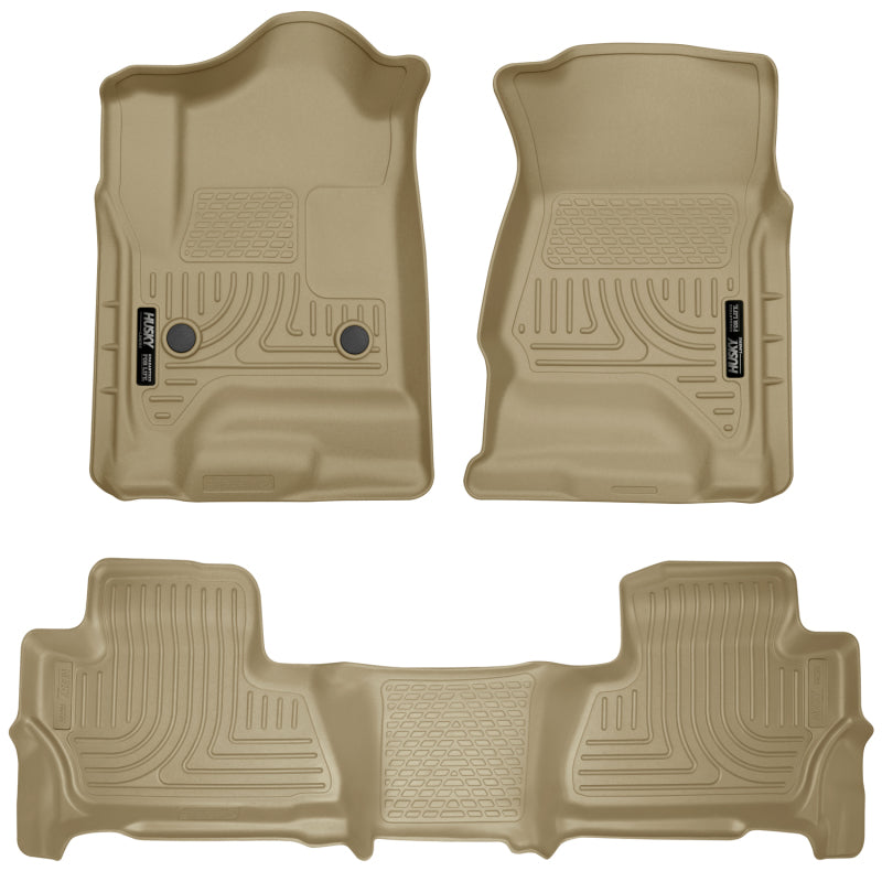 Husky Liners 2015 Chevy/GMC Suburban/Yukon XL WeatherBeater Combo Tan Front &amp; 2nd Seat Floor Liners