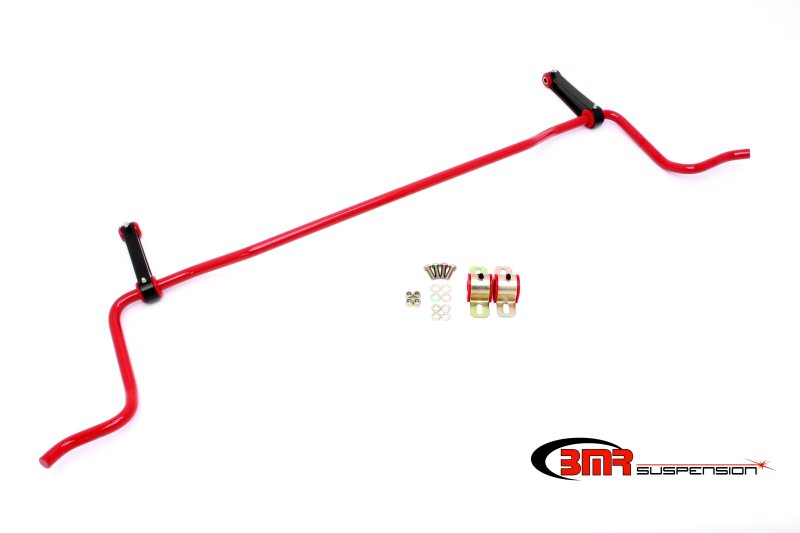 BMR 05-10 S197 Mustang Rear Solid 22mm Sway Bar Kit w/ Bushings &amp; Billet Links - Red