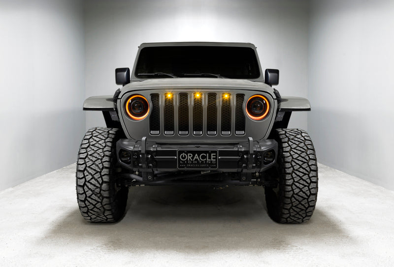 Oracle Jeep JL/Gladiator JT Oculus Bi-LED Projector Headlights - Amber/White Switchback SEE WARRANTY