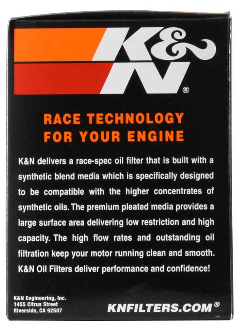 K&amp;N Can/AM Spyder RT 998/ Buell 1125R -2.2219in OD x 0.969in ID x 3.813in H Oil Filter