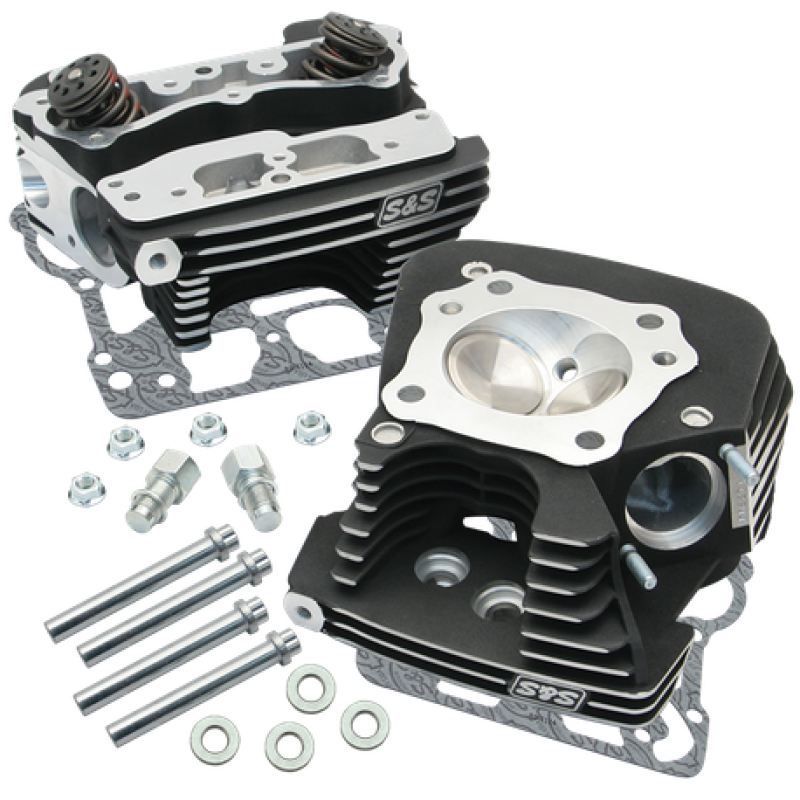 S&amp;S Cycle 08-16 Touring Super Stock 89cc Cylinder Head Kit - Wrinkle Black