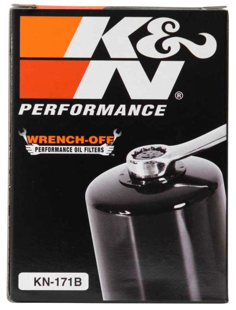 K&amp;N Harley Davidson / Buell 3in OD x 4.063in H Black Oil Filter