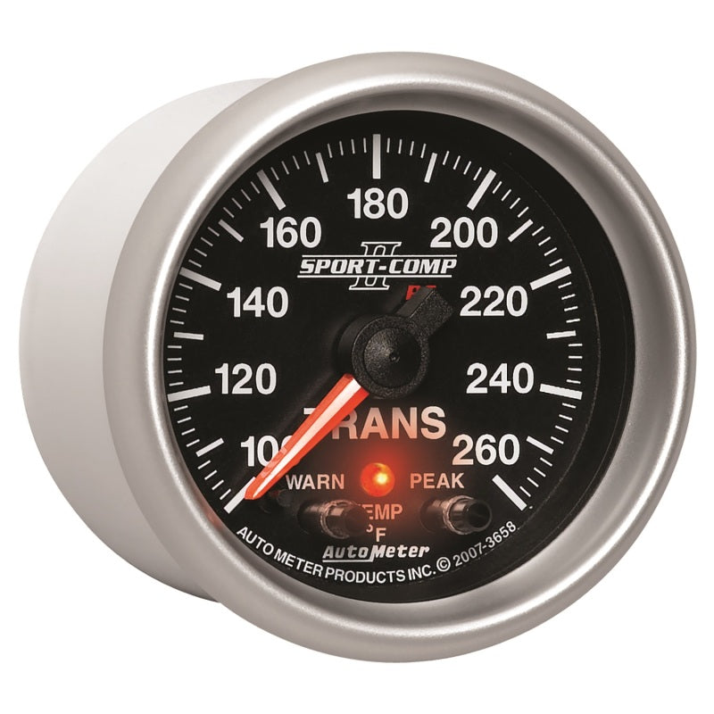 Autometer Elite 52.4mm 100-260F Transmission Temprature Peak &amp; Warn w/ Electronic Control Gauge