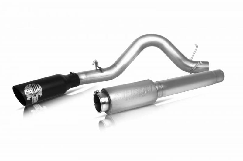 Gibson 04-10 Nissan Titan SE 5.6L 4in Patriot Skull Series Cat-Back Single Exhaust - Stainless