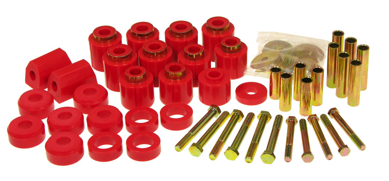 Prothane 87-96 Jeep YJ 1in Lift Body Mount Kit - Red