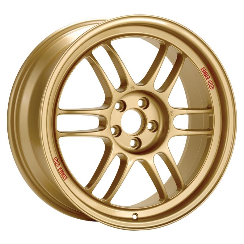 Enkei RPF1 18x8 5x100 45mm Offset 56mm Bore Gold Wheel 02-10 WRX &amp; 04 STI