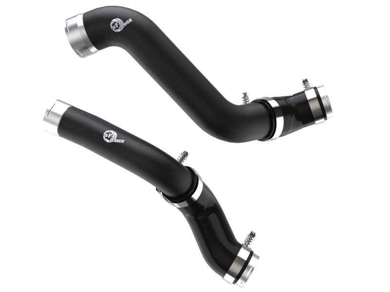 aFe BladeRunner Black Intercooler Hot &amp; Cold Side Tubes Combo 19-20 GM Trucks 1500 L4-2.7L (t)