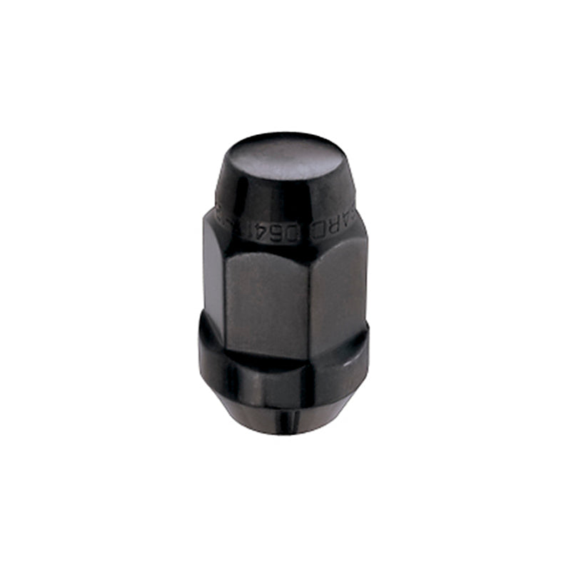 McGard Hex Lug Nut (Cone Seat Bulge Style) M12X1.5 / 3/4 Hex / 1.45in. Length (4-Pack) - Black