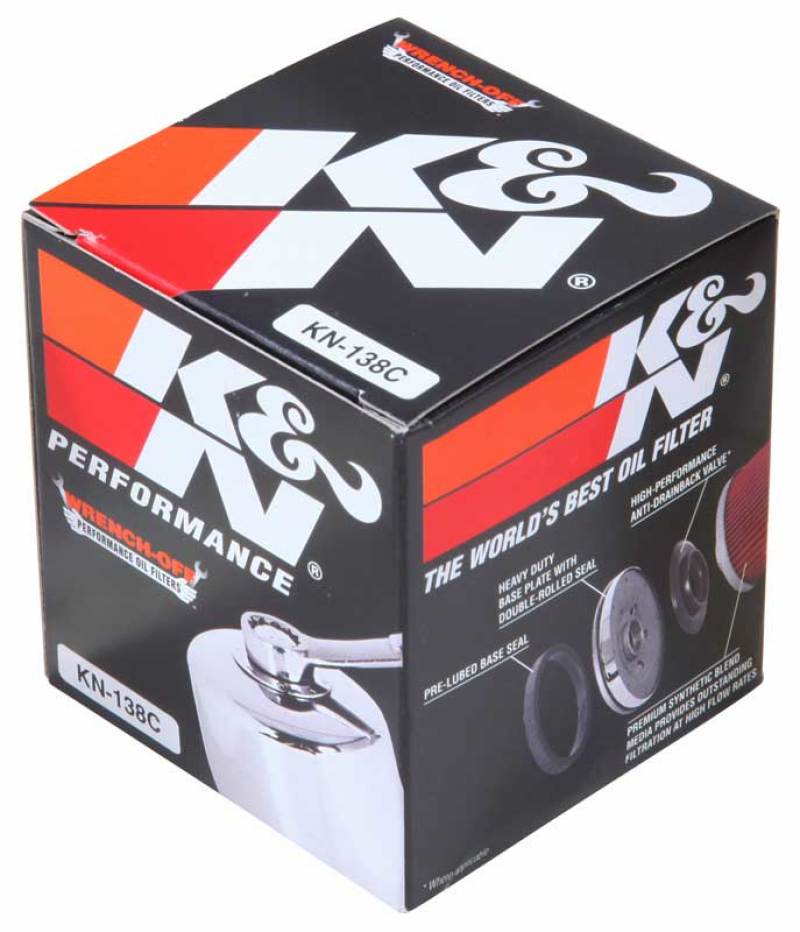 K&amp;N Suzuki / Arctic Cat / Cagiva / Kawasaki / Kymco / Aprilia 2.813in OD x 3.221in H Oil Filter