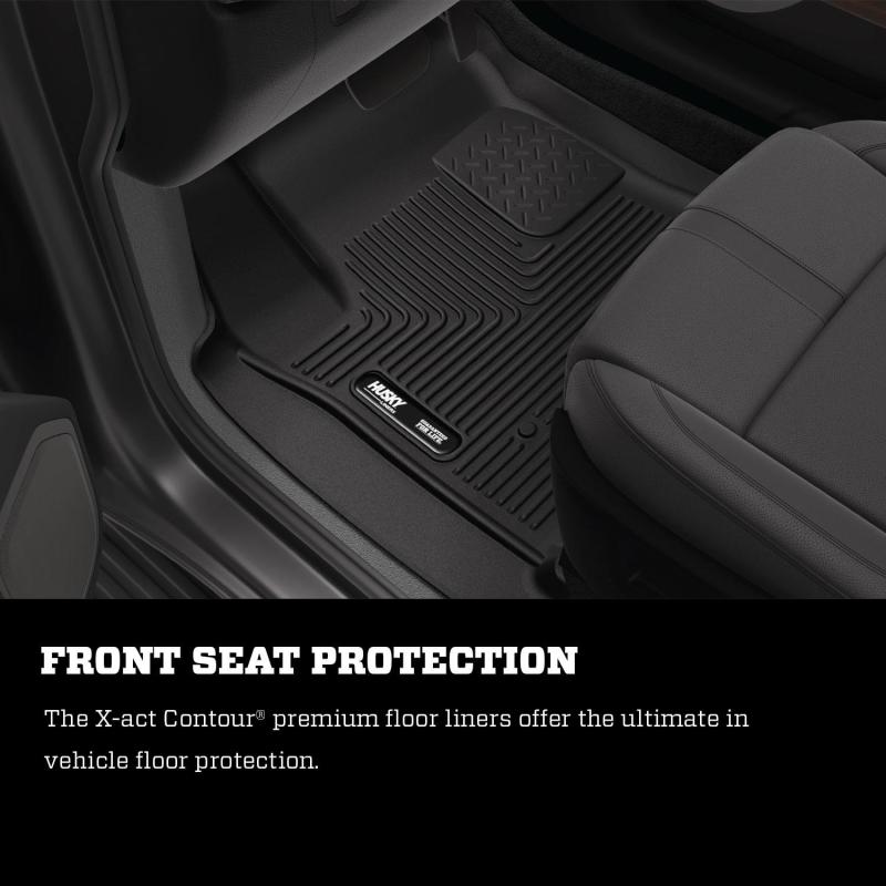 Husky Liners 19-23 Chevrolet Silverado 1500 CC X-Act Contour Front &amp; Second Seat Floor Liners