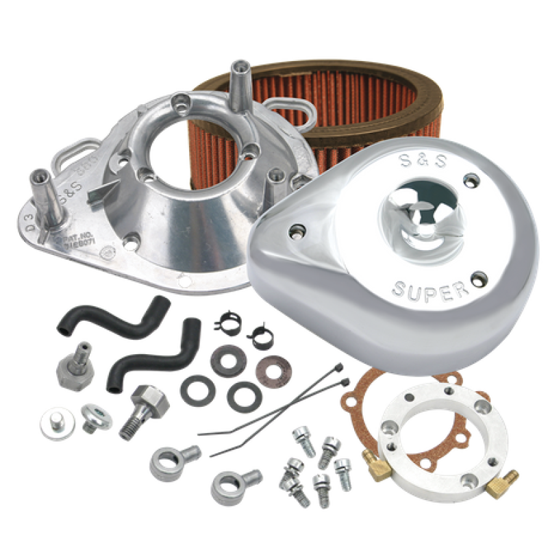 S&amp;S Cycle 93-06 BT w/ Stock CV Carburetors Teardrop Air Cleaner Kit