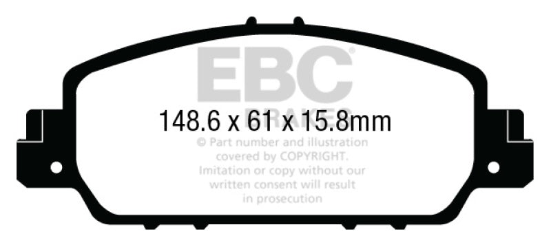 EBC 13+ Honda Accord Coupe 2.4 EX Greenstuff Front Brake Pads