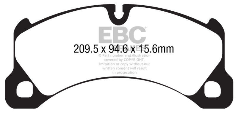 EBC 10+ Porsche Cayenne 3.6 Yellowstuff Front Brake Pads