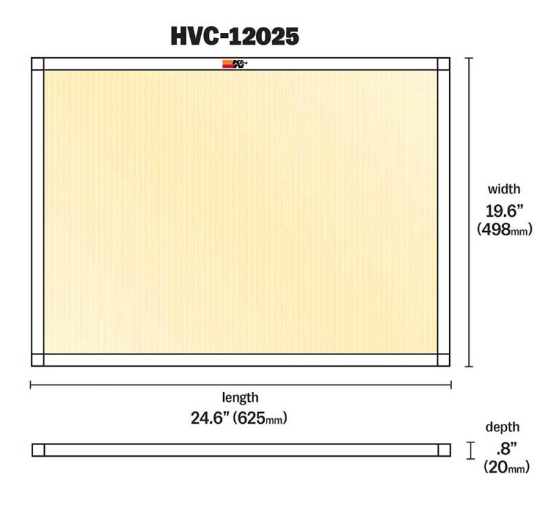 K&amp;N HVAC Filter - 20 x 25 x 1