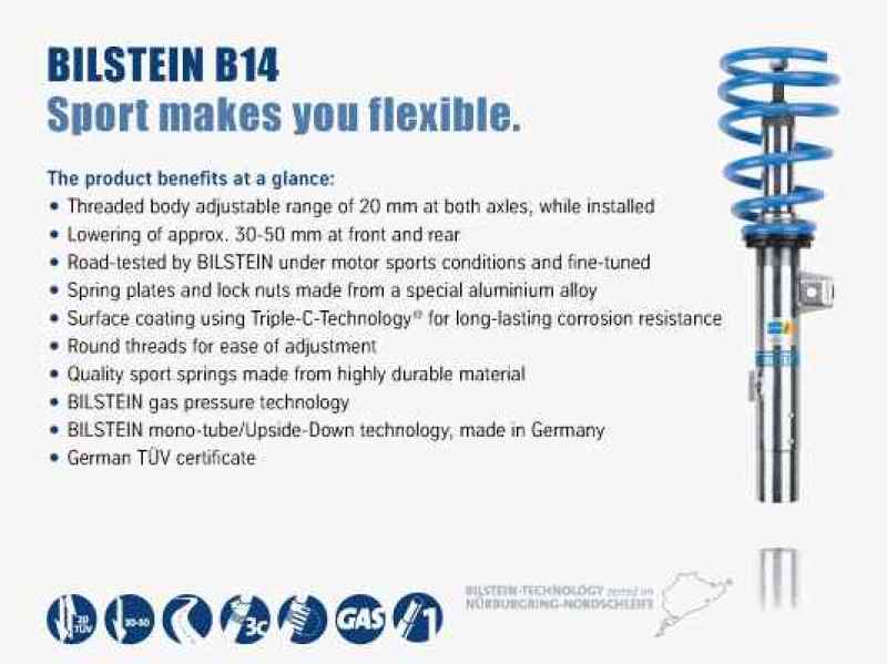 Bilstein B14 (PSS) 14-15 Ford Fiesta / Fiesta ST Front &amp; Rear Performance Suspension System