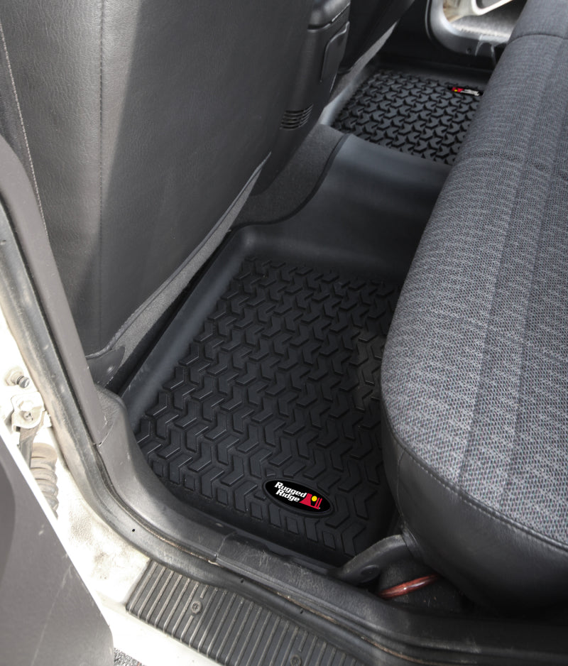 Rugged Ridge Floor Liner Rear Black 1984-2001 Jeep Cherokee XJ